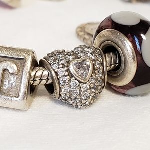 Pandora Pave Heart Charm
